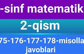 Matematika 5 Sinf Test Javoblari